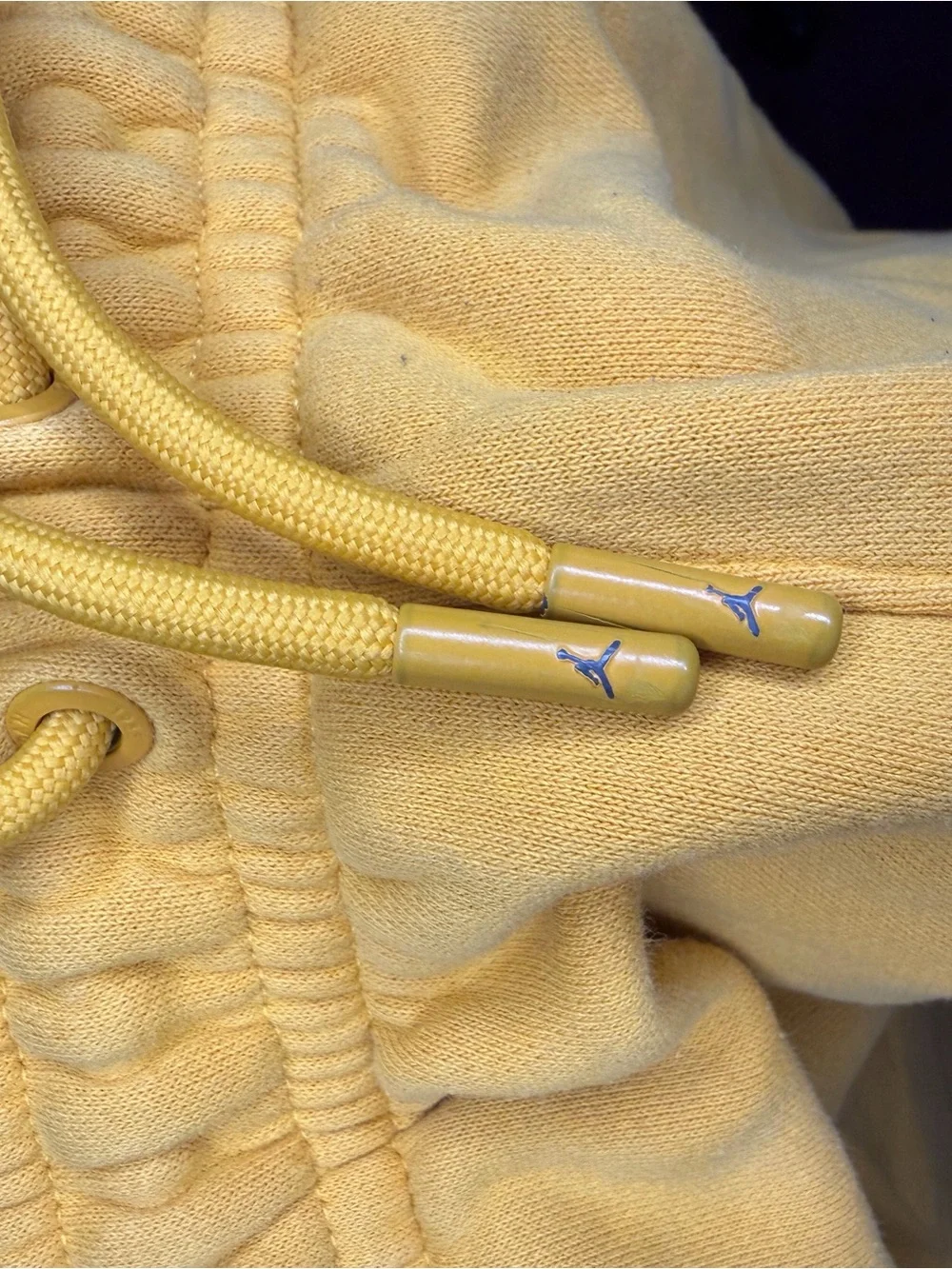 Jordan Yellow Men's Shorts with White Jumpman Script
